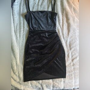 windsor black and silver sparkling black dress